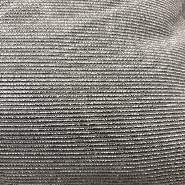 Striated Blue With White Ticking Stripe Throw Pillows, Set of Three For Sale - Image 11 of 12