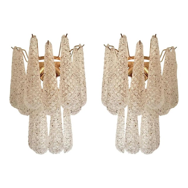 Murano Glass Gold Wall Sconces by Simoeng, Set of 2 For Sale - Image 10 of 10
