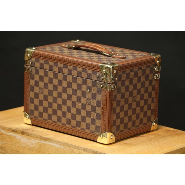 Damier Vanity Case from Louis Vuitton, 1950s For Sale - Image 10 of 13