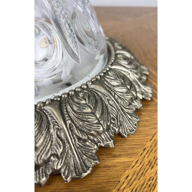 Vintage Ceiling Lamp in Brass and Glass For Sale - Image 11 of 13