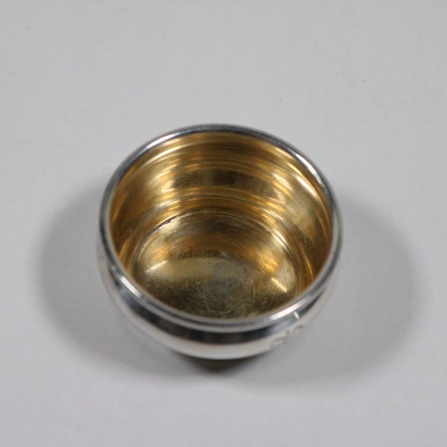 Gorham Silver Co. Antique Sterling Silver Late 1800’s Gorham Salt Spoon & 1980's Salt Cellar For Sale - Image 4 of 10