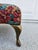 Floral Print Footstool With Brass Colored Legs For Sale - Image 10 of 10