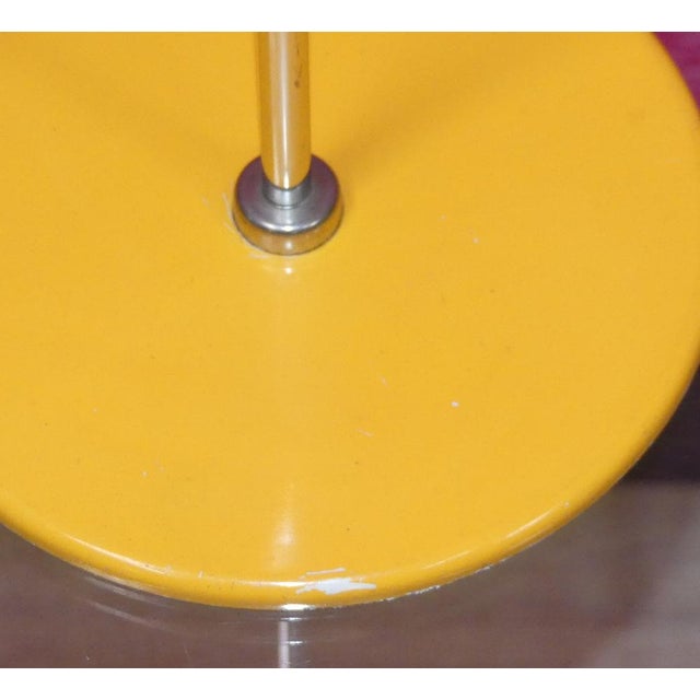 Silver Space Age Desk Lamp with Yellow Ball Joint, 1970s For Sale - Image 8 of 12