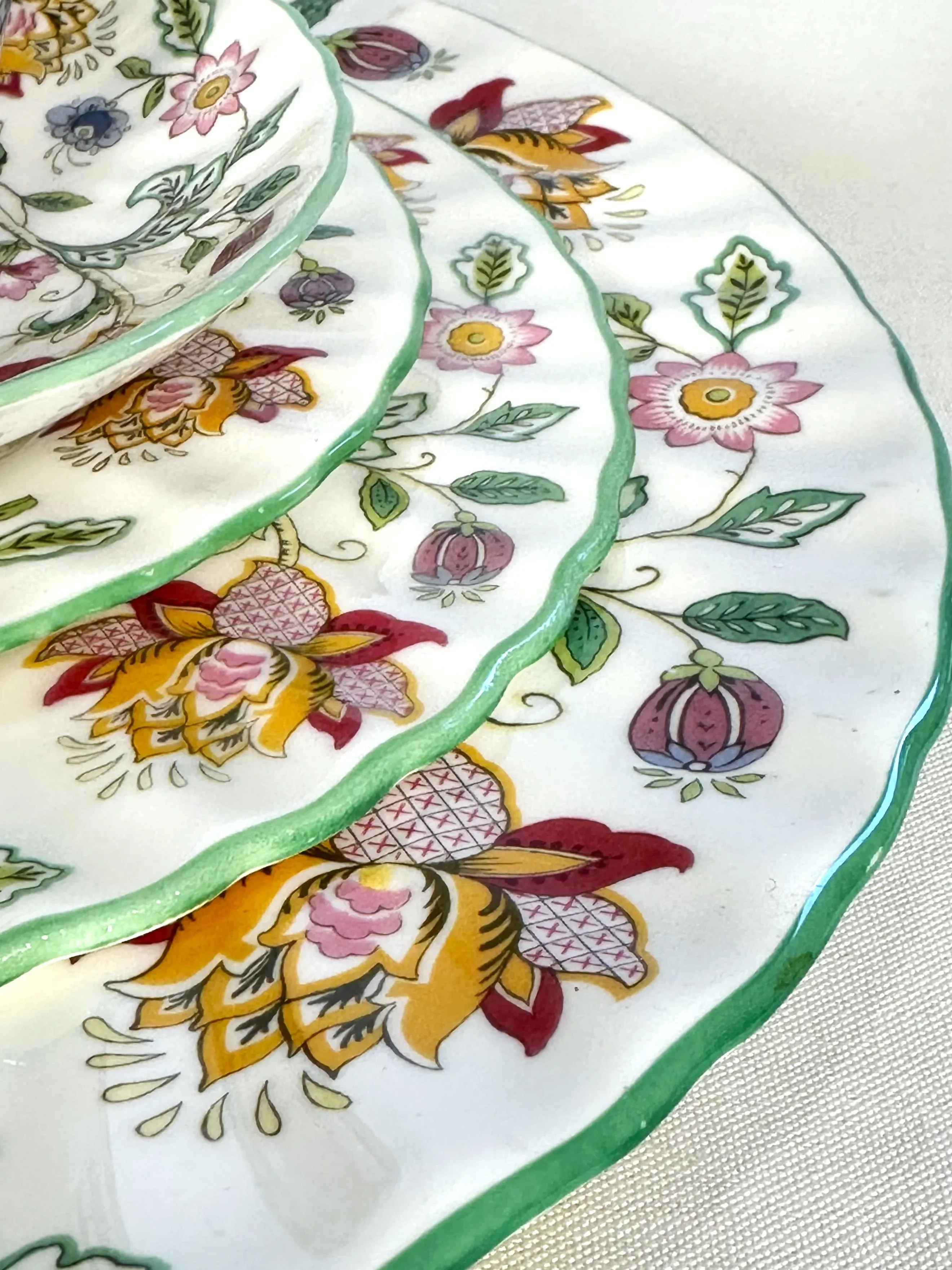 Mid 20th Century Haddon Hall by Minton 5-Piece Place Setting