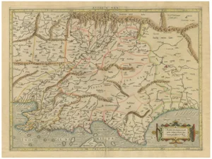 A First Ptolemaic Map of India by Mercator, 1584