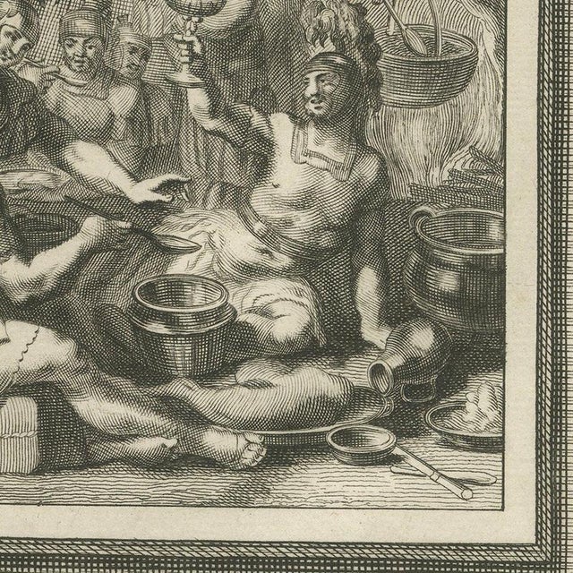 Pieter Mortier, David Takes Saul's Spear and Defeats the Amalekites, 1700, Engraving For Sale - Image 4 of 12
