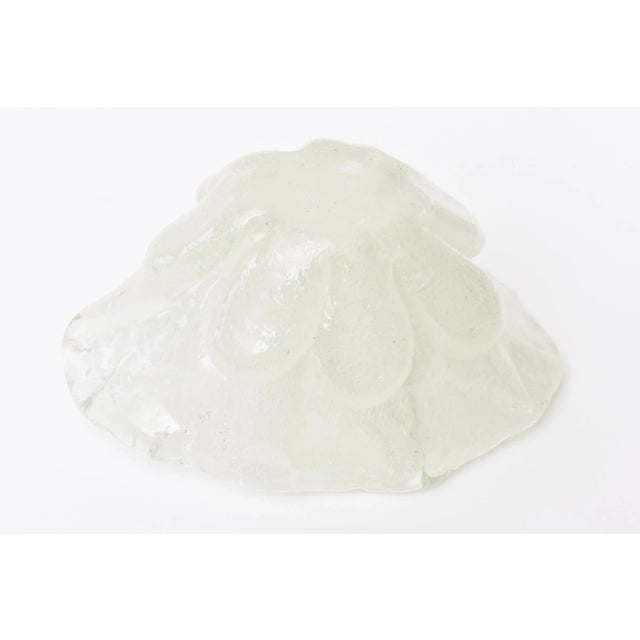 White Vintage Archimede Seguso Murano White Cased Pulegoso Glass Vase or Bowl 1950's For Sale - Image 8 of 9