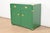Mid-Century Modern Thomasville Mid-Century Hollywood Regency Campaign Green Lacquered Bar Cabinet, Newly Refinished For Sale - Image 3 of 13