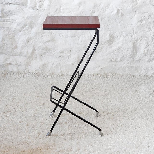 Mid-Century Side Table with Magazine Rack, 1960s For Sale - Image 4 of 8