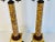 Metal Late 20th Century Italian Marble Candle Pillars With Serpant Metal Accents, a Pair For Sale - Image 7 of 9