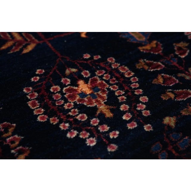 Blue Antique Sarouk Rug 4'1'' x 6'7'' For Sale - Image 8 of 11