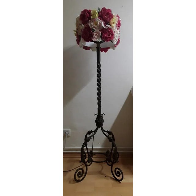Black German Floor Lamp, 1920 For Sale - Image 8 of 8