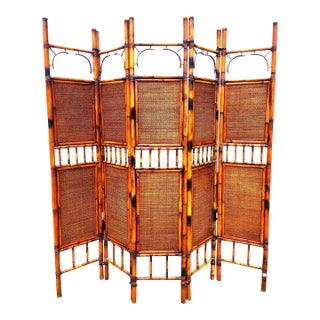 Vintage Bamboo Screen Room Divider Headboard 1960s For Sale
