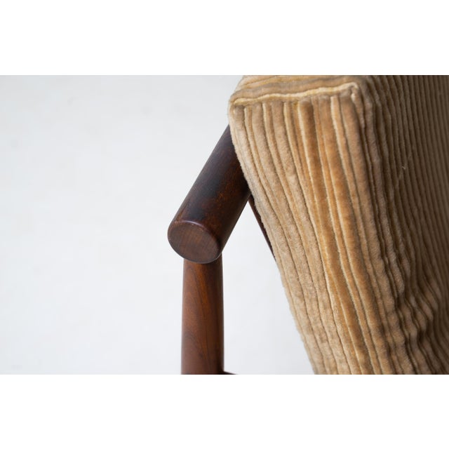 Danish Lounge Chair in Teak and Corduroy, 1960s For Sale - Image 10 of 13