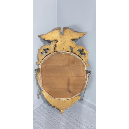 Black Vintage English Victorian Gilt Mirror For Sale - Image 8 of 9