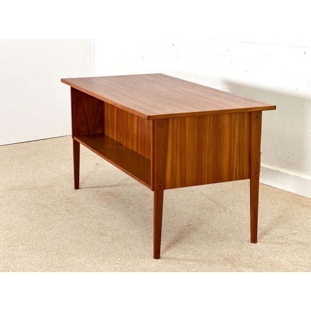 Brown Teak Desk, Denmark, 1960s For Sale - Image 8 of 13
