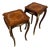 French Style Walnut Wood Louis XVI Small Side Table Set For Sale