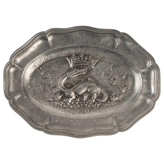 Decorative Pewter Tray For Sale - Image 6 of 6