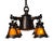 Beautiful arts and crafts five light fixture with dark brown patinated copper finish. We added new mica and a fresh coat...