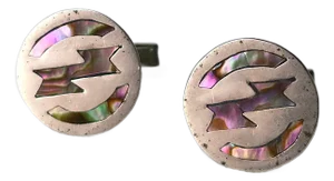 Abalone and Sterling Silver Cufflinks