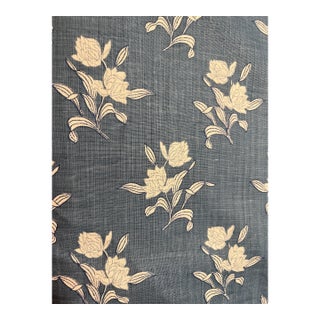 Alice Sergeant "Fleur Sauvage" Hand-Printed Linen Fabric – 4.25 Yards Continuous (4 Yds 9") For Sale