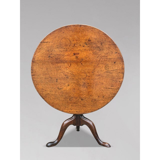 Brown 18th Century George III Tilt-Top Tripod Table, 1790 For Sale - Image 8 of 8