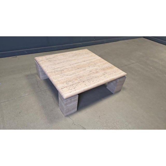 Vintage Italian Travertine Coffee Table, 1970s For Sale - Image 12 of 17