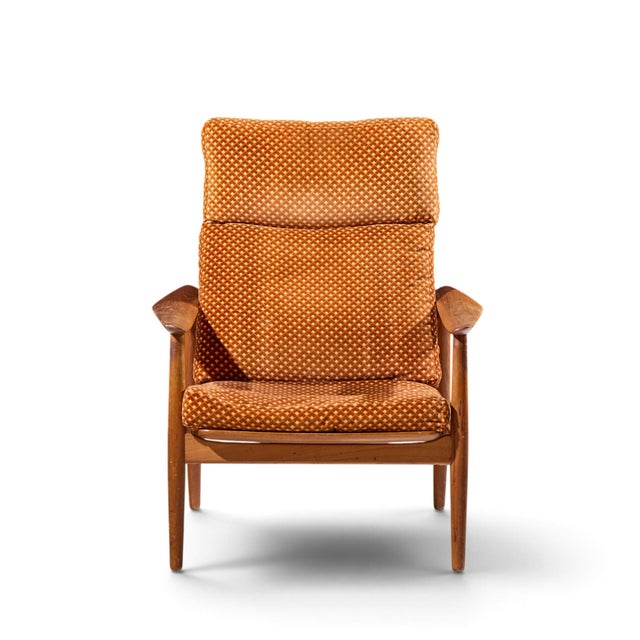 Arne Vodder for France & Daverkosen FD164 Mid Century Danish Teak Reclining Lounge Chair This chair measures: 30.5 wide x...