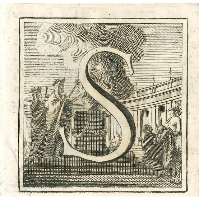 Letter of the Alphabet S, from the series "Antiquities of Herculaneum", is an etching on paper realized by Various Authors...