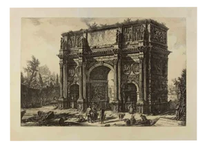 Giovanni Battista Piranesi, View of the Arch of Constantine, Etching, 19th Century