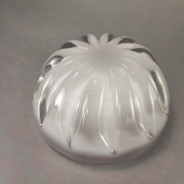 White and Brown Sommerso Murano Glass Ashtray, 1970s For Sale - Image 3 of 5