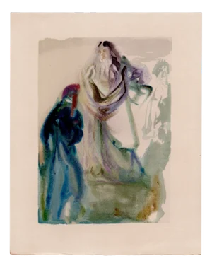 Salvador Dali, St. Peter to Dante, 1964, Original Woodcut