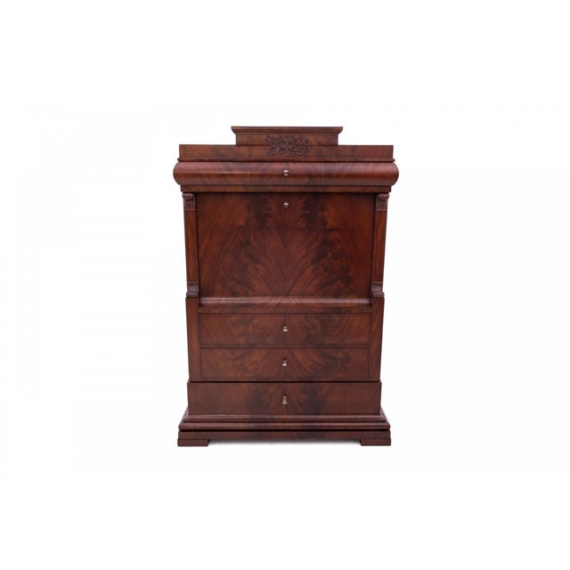 Antique Walnut Secretary, Northern Europe, 1880s For Sale - Image 4 of 18