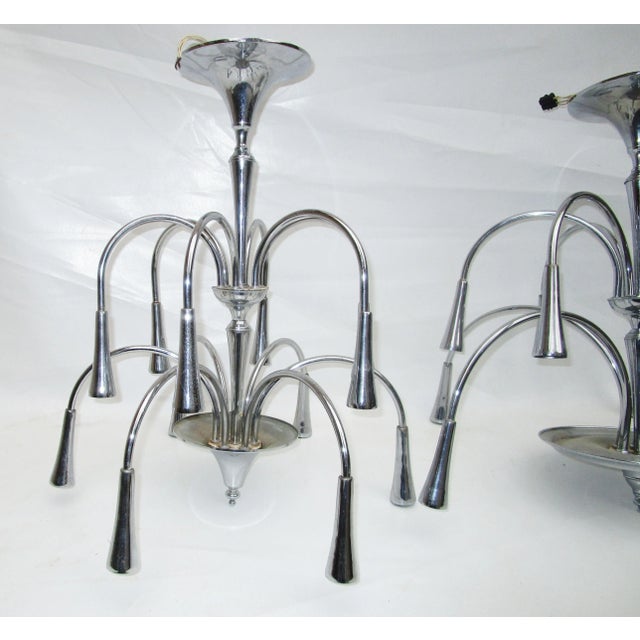 Space Age Sputnik Ceiling Lamps, 1960s, Set of 2 For Sale - Image 6 of 12