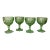 Fostoria Green Moonstone Sherbet Glasses Set 4 For Sale