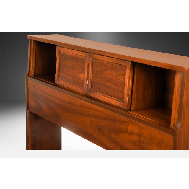 1960s Mid Century Full Headboard Storage Bookcase For Sale - Image 13 of 13