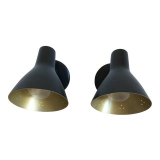 Mid-Century Cone Wall Lights - a Pair