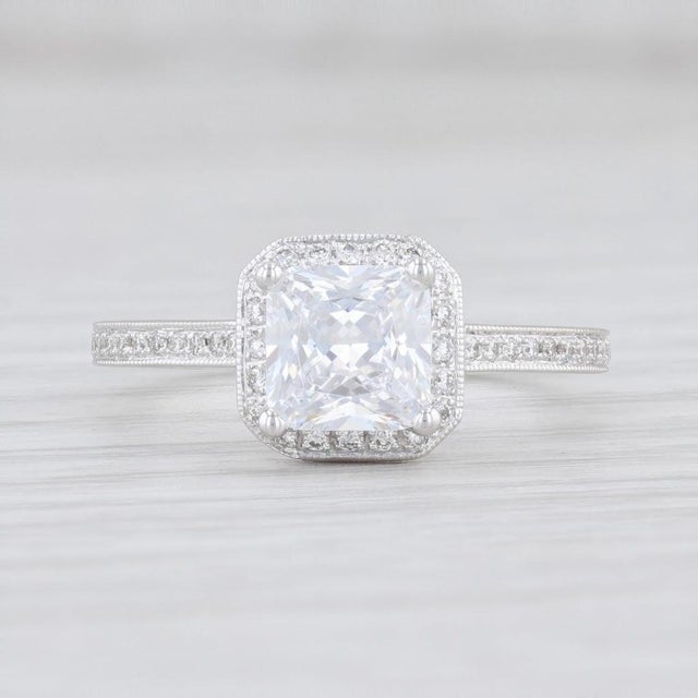This new lovely new semi mount engagement ring is a Beverley K design. The ring features a diamond encrusted cathedral...