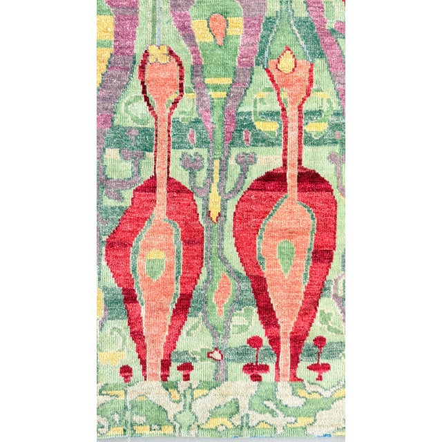 Textile Vintage Art Deco Style Handwoven Wool Rug, Armenia, 1960s For Sale - Image 7 of 14