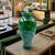 Mid-Century Modern Vintage 1960s Murano Green Blown Glass Vase For Sale - Image 3 of 9