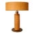Tall Midcentury Modern Wicker & Brass Table Lamp From 70's For Sale