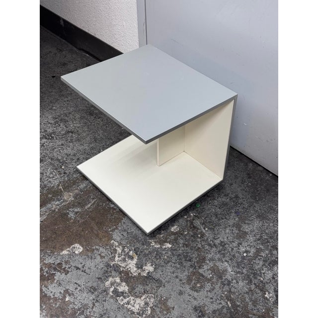 Italian Italian Custom C-Shape Lacquered Side Table For Sale - Image 3 of 12