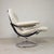 Silver Armchair with White Leather Upholstery from Leolux, 1960s For Sale - Image 8 of 18