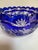 Blue Mid 20th Century Czech Bohemian Cobalt Blue Cut to Clear Crystal Centerpiece Bowl For Sale - Image 8 of 18