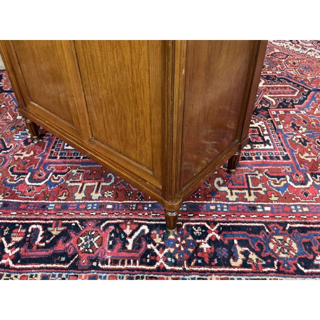 Small Louis XVI Cabinet in Mahogany, Oak and Marble Top For Sale - Image 17 of 18