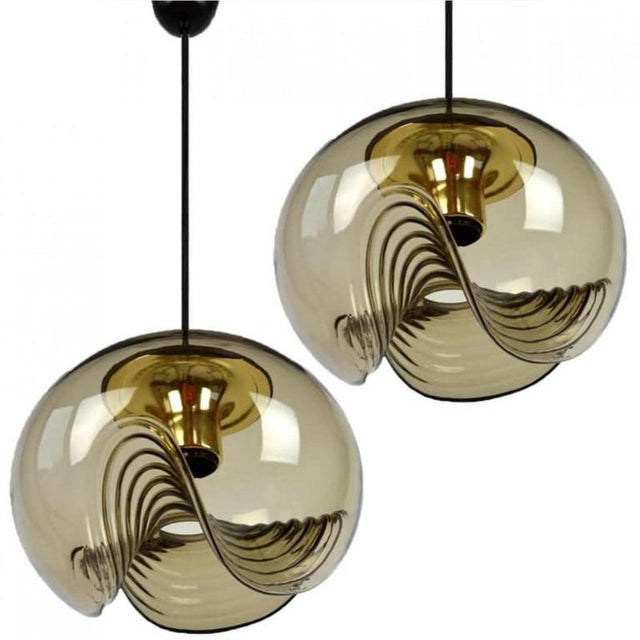 Sconces and Pendant Lights by Koch & Lowy for Peill & Putzler, 1970s, Set of 4 For Sale - Image 9 of 18