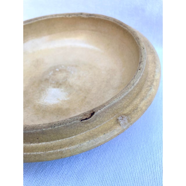 Turn of the 20th Century Banded Yelloware Covered Bowl For Sale - Image 9 of 9