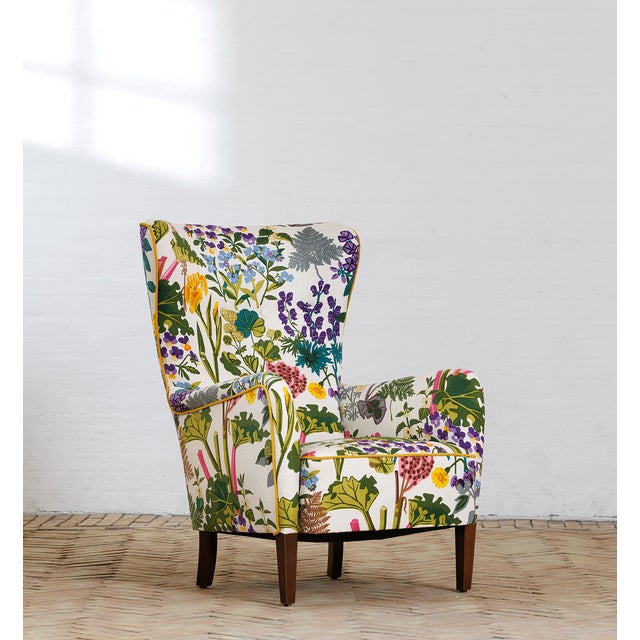 1950s Armchair Redressed in Print from Gocken Jobs, 1950s For Sale - Image 5 of 5