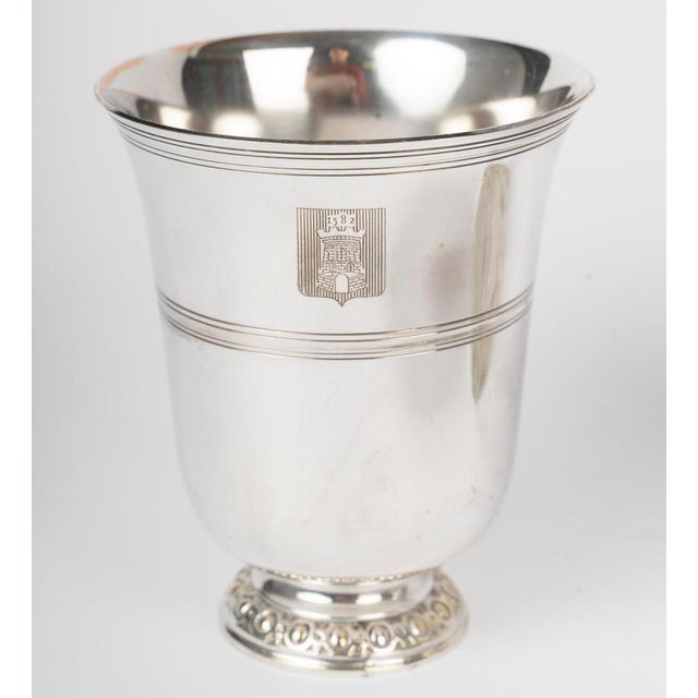 Art Deco Silver-Plated Metal and Crystal Tableware, Early 20th Century, Set of 5 For Sale - Image 10 of 13
