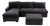 Modern Dark Velvet Upholstered Modular Sofa For Sale